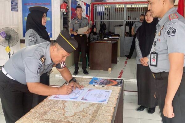Lapas Suliki Gelar Penandatanganan Pembangunan Zona Integritas menuju WBK Tahun 2024